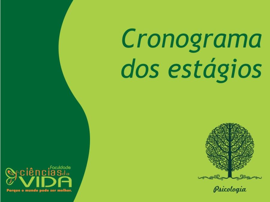 Cronograma de Estágio obrigatório do curso de Psicologia