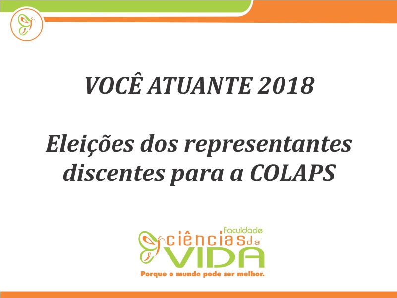 Eleições dos representantes discentes para a COLAPS