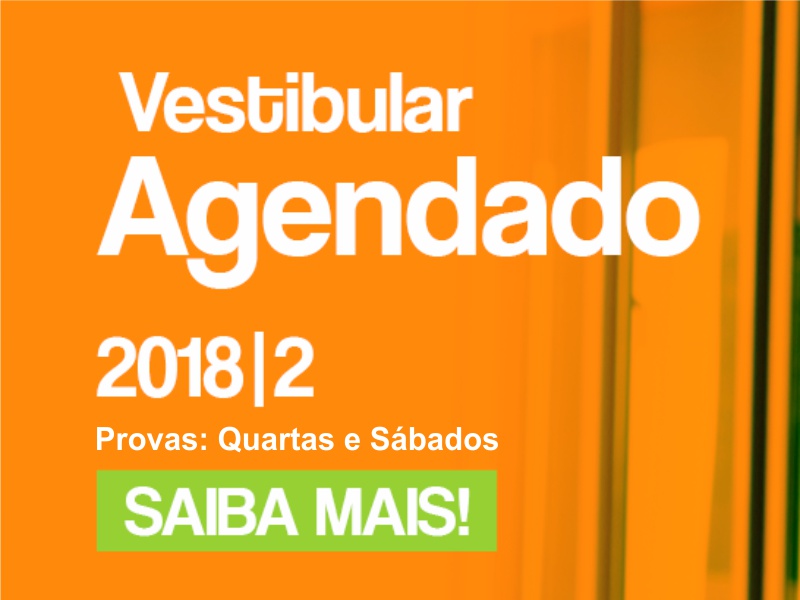 Inscrições abertas para o Vestibular Agendado 2018-2