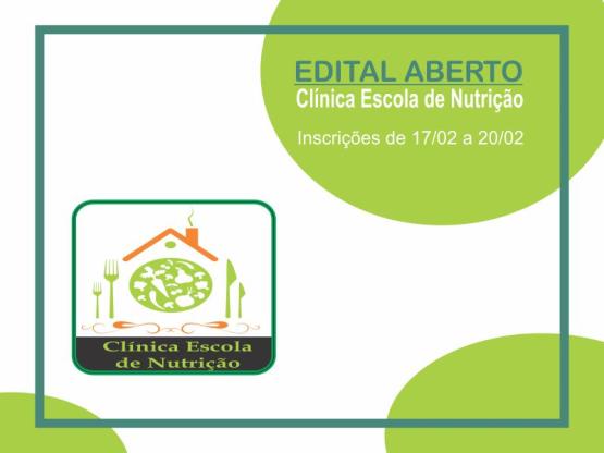 Edital aberto para seleção de acadêmicos para a Clínica Escola de Nutrição