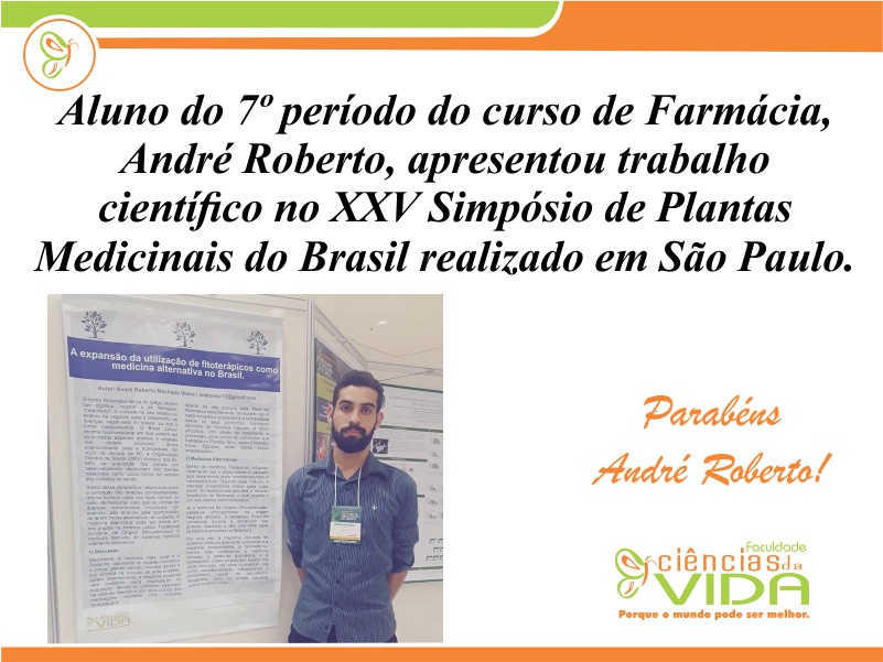 Aluno representa a FCV no XXV Simpósio de Plantas Medicinais do Brasil