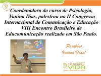 Coordenadora de Psicologia participou do congresso de comunicação em São Paulo