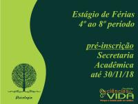 Estágio de férias do curso de Psicologia
