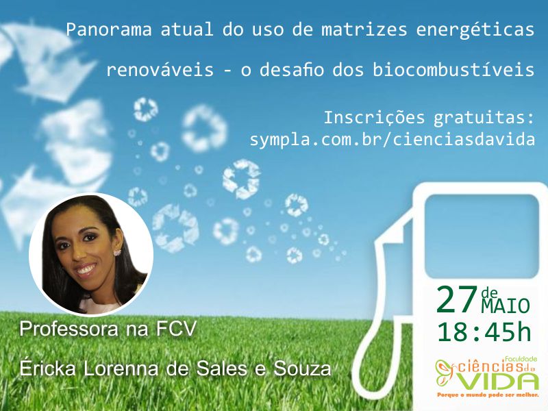 Palestra gratuita sobre: o desafio dos biocombustíveis