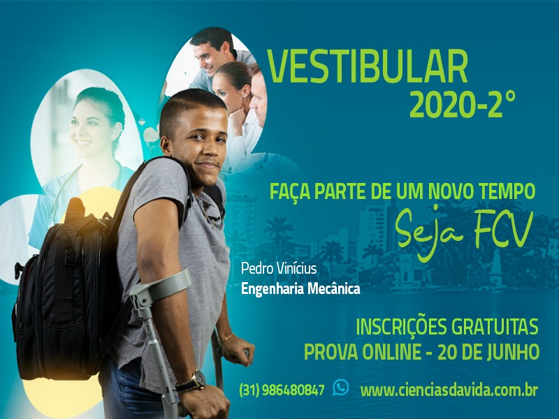 Inscrições gratuitas para o vestibular 2020 - 2º semestre