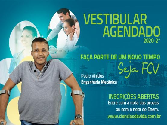 Inscrições gratuitas para o Vestibular Agendado 2020 - 2º semestre