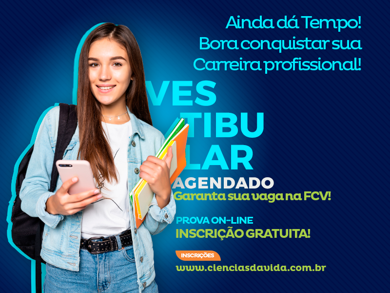 Inscrições gratuitas para o Vestibular Agendado 2021 - 1º semestre