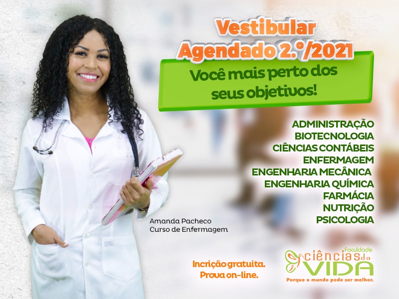 Inscrições gratuitas para o Vestibular Agendado 2021 - 2º semestre