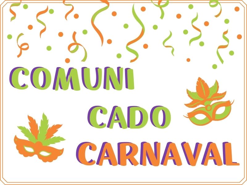 Comunicado de Feriado de carnaval