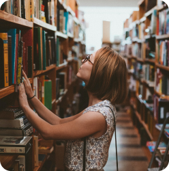 Biblioteca com conteúdos atuais